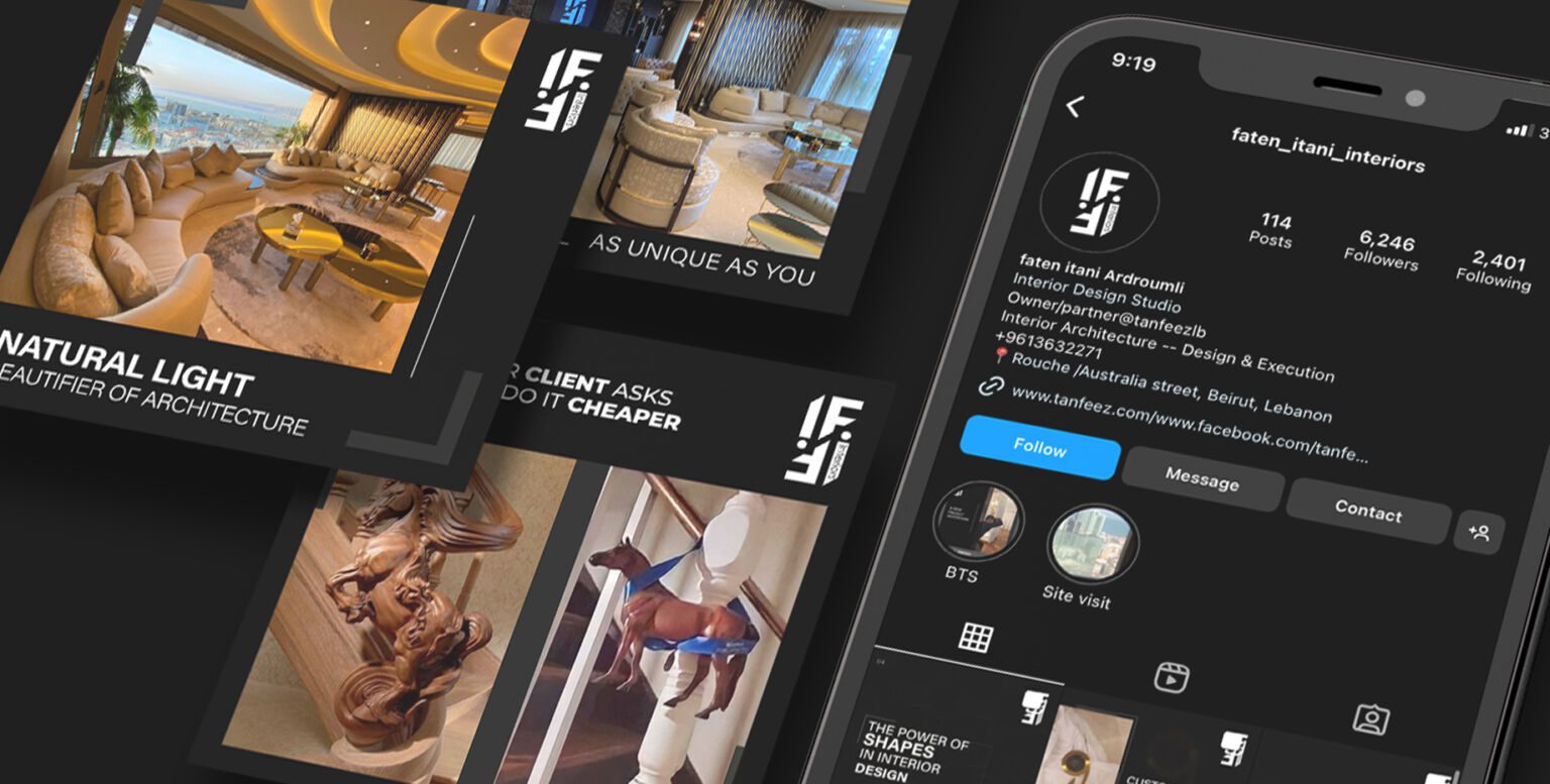 Faten Itani Interiors Social Media & Paid Ads, frame 3 of 3, delivered by AVMDEVS
