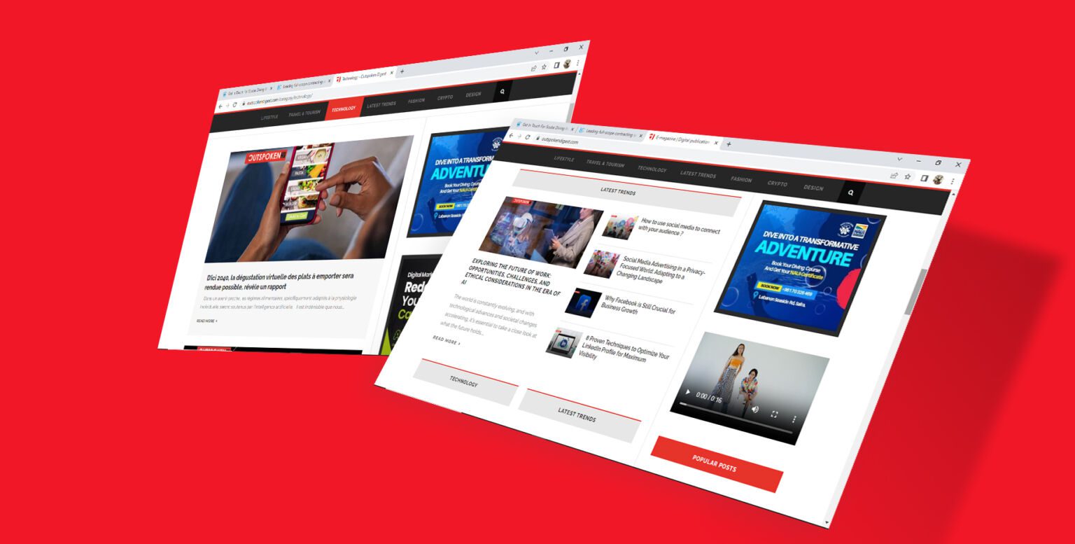 The Outspoken Digest Website Design & Development, frame 2 of 3, delivered by AVMDEVS