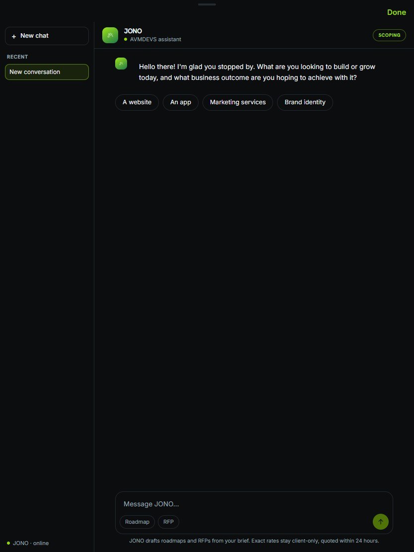 AVMDEVS OS on a tablet