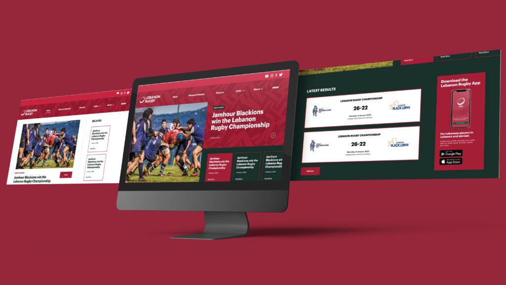 Lebanon Rugby App & Website Development by AVMDEVS