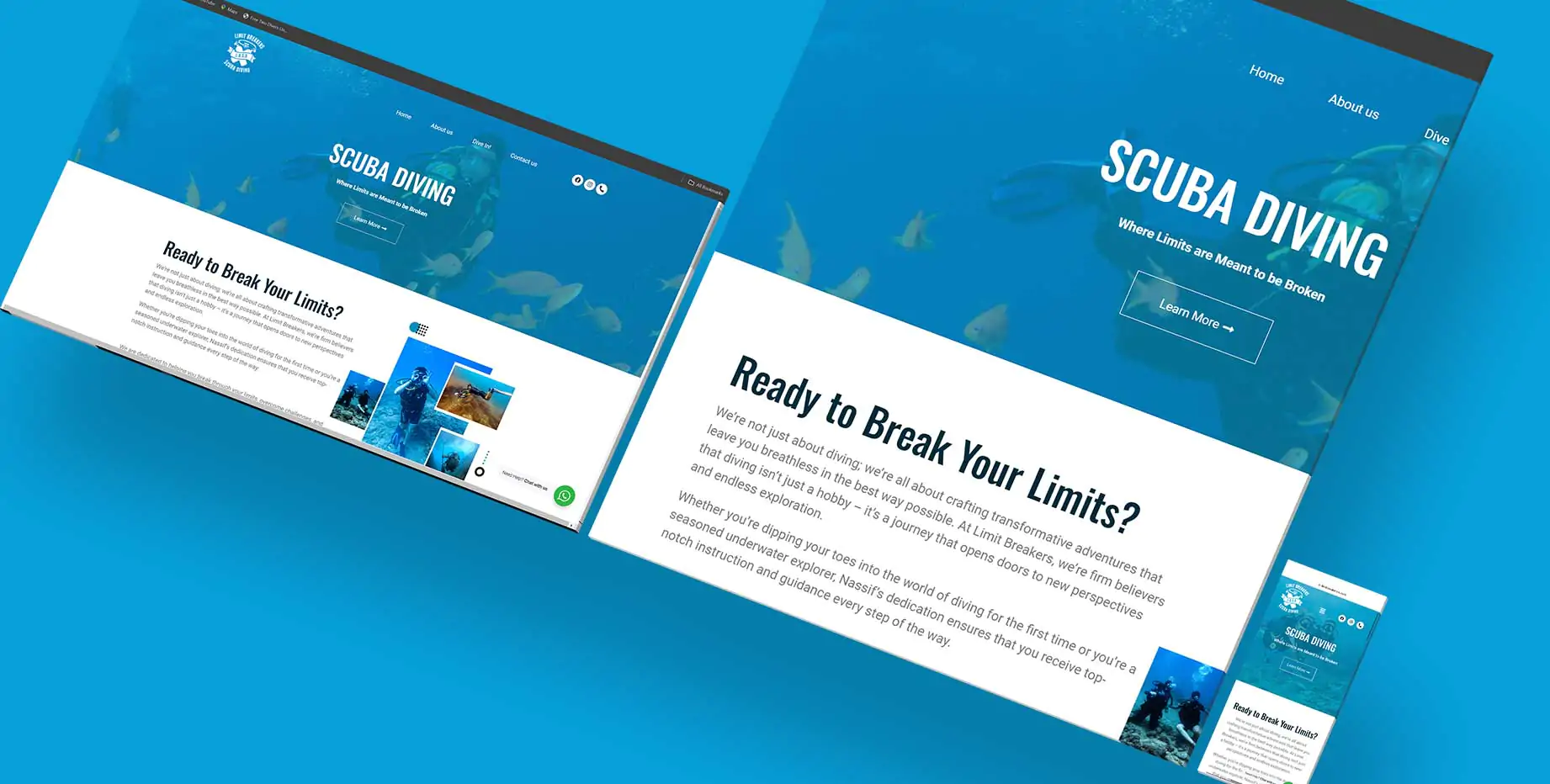 Limit-breakers-scuba-diving-website-development-by-avm