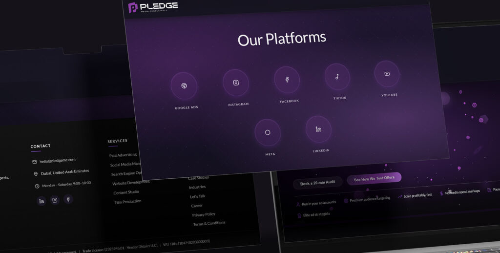 Pledge Media Consultancy website UI/UX redesign by AVMDEVS 2