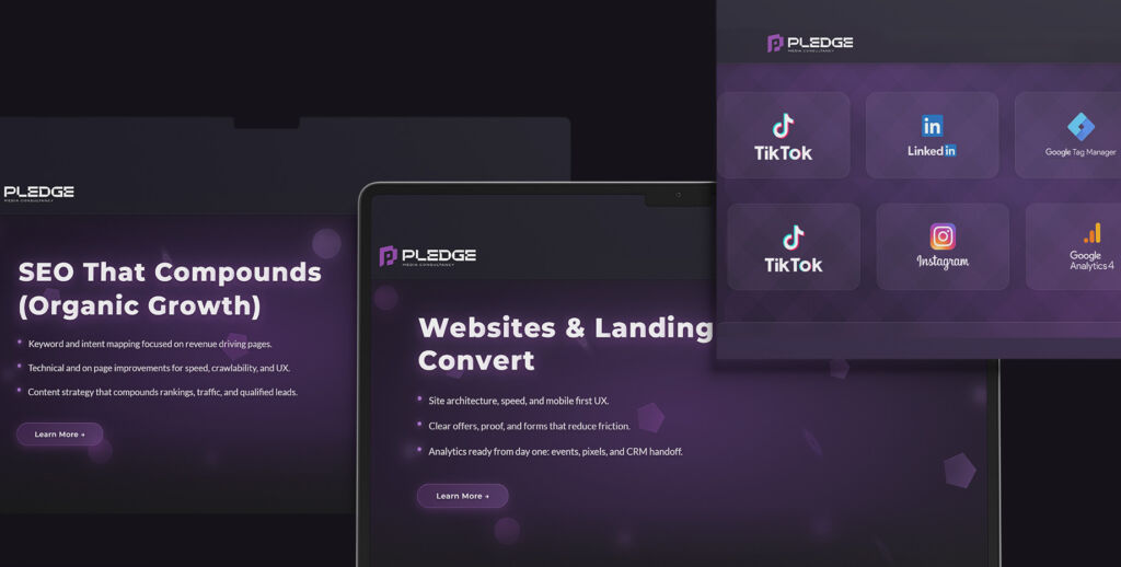 Pledge Media Consultancy website UI/UX redesign by AVMDEVS 4