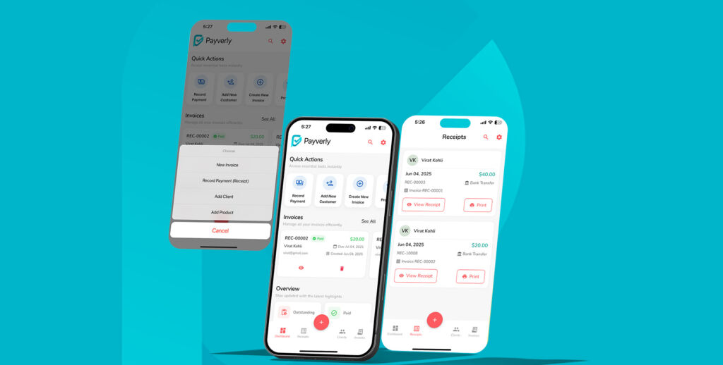 Payverly invoice app 3